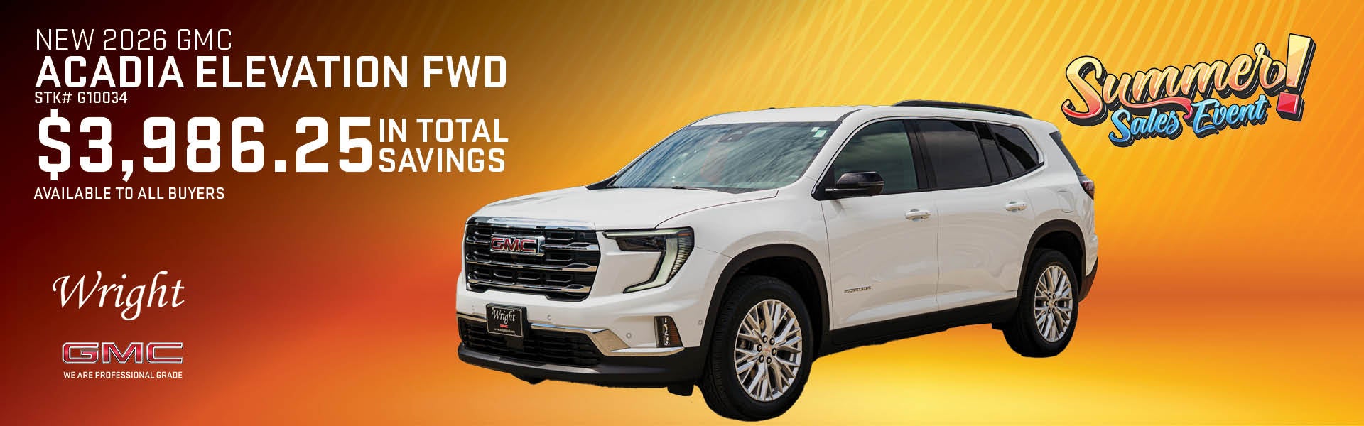 New 2026 GMC Acadia Elevation FWD